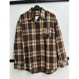 Сорочка жіноча 9932 brown р.XL-4XL "P.HEY" недорого оптом від прямого постачальника