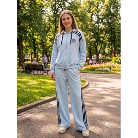 Фотография Костюм спортивный женский тёплый 2406 l.blue р.S-L "Newe" недорого оптом от прямого поставщика