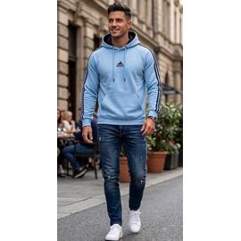 Фотография Худи мужской 8120 l.blue р.M-3XL "ROLADA" недорого оптом от прямого поставщика