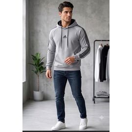 Фотография Худи мужской 8122 l.grey р.M-3XL "ROLADA" недорого оптом от прямого поставщика