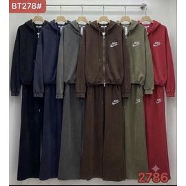 Фотография Костюм спортивный женский тёплый BT278 navy р.M-XL "FLORA" недорого оптом от прямого поставщика