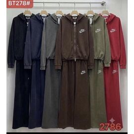 Фотография Костюм спортивный женский тёплый BT278 wine р.M-XL "FLORA" недорого оптом от прямого поставщика