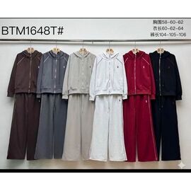 Фотография Костюм спортивный женский тёплый BTM1648 wine р.M-XL "FLORA" недорого оптом от прямого поставщика