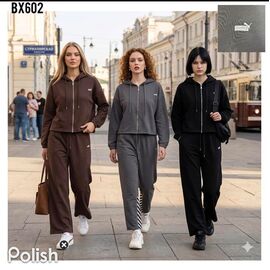 Фотография Костюм спортивный женский тёплый BX602 black р.M-XL "FLORA" недорого оптом от прямого поставщика
