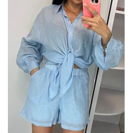 Фотография Костюм женский LR1702 l.blue р.M-XL "Lora" недорого оптом от прямого поставщика