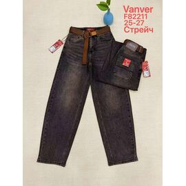 Фотография Джинсы женские F82211 brown р.25-27 "Vanver" недорого оптом от прямого поставщика