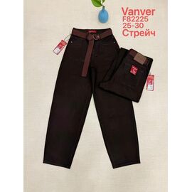 Фотография Джинсы женские F82225 chocolate р.25-30 "Vanver" недорого оптом от прямого поставщика