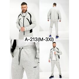 Костюм спортивний чоловічий A213 l.grey р.M-3XL "Ale-Ate" недорого оптом від прямого постачальника
