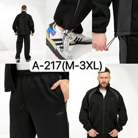 Костюм спортивний чоловічий A217 black р.M-3XL "Ale-Ate" недорого оптом від прямого постачальника