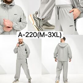 Костюм спортивний чоловічий A220 grey р.M-3XL "Ale-Ate" недорого оптом від прямого постачальника