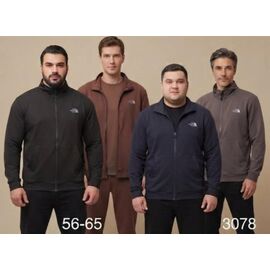 Фотография Кофта спортивная мужская 3078-1 black р.56-64 "WHITE" недорого оптом от прямого поставщика