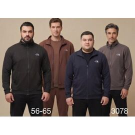 Фотография Кофта спортивная мужская 3078-1 brown р.56-64 "WHITE" недорого оптом от прямого поставщика
