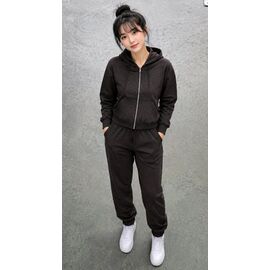 Костюм спортивний жіночий теплий SV3271 brown р.46-54 "WHITE" недорого оптом від прямого постачальника