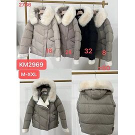 Фотография Куртка женская зимняя K2969-24 beige р.M-2XL "Dorimodes" недорого оптом от прямого поставщика