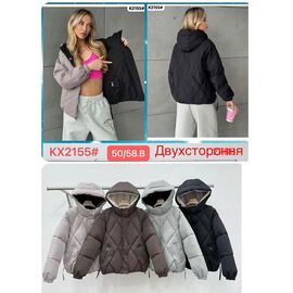 Фотография Куртка женская зимняя KX2155B grey р.50-58 "Dorimodes" недорого оптом от прямого поставщика