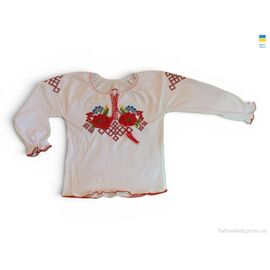 Сорочка дитяча Весна/осінь 71 вишиванка білий (3 шт. р.сітка110-122) "Kir15" недорого оптом від прямого постачальника