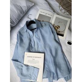 Сорочка жіноча 9083 l.blue р.42-48 "LINDA" недорого оптом від прямого постачальника