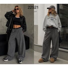 Штани спортивні жіночі теплі 22521 grey р.S-XL "Saint Wish" недорого оптом від прямого постачальника