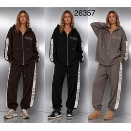Костюм спортивний жіночий 26357 brown р.XL-3XL "Saint Wish" недорого оптом від прямого постачальника