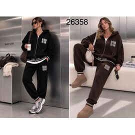 Костюм спортивний жіночий 28358 brown р.XL-3XL "Saint Wish" недорого оптом від прямого постачальника