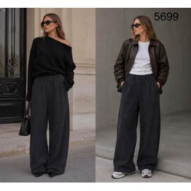 Штани жіночі утеплені 5699 d.grey р.M-XL "Saint Wish" недорого оптом від прямого постачальника