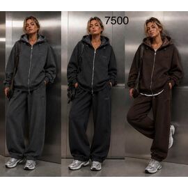 Костюм спортивний жіночий 7500 grey р.L-2XL "Saint Wish" недорого оптом від прямого постачальника