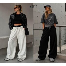 Штани спортивні жіночі теплі 8611 black р.M-XL "Saint Wish" недорого оптом від прямого постачальника