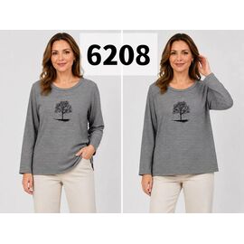 Светр жіночий 6208 grey р.50-56 "VERJINIA" недорого оптом від прямого постачальника