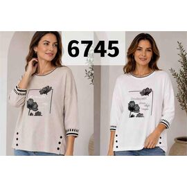 Светр жіночий 6745 white р.50-58 "VERJINIA" недорого оптом від прямого постачальника