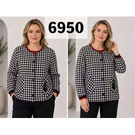 Кофта жіноча 6950 black р.48-56 "VERJINIA" недорого оптом від прямого постачальника
