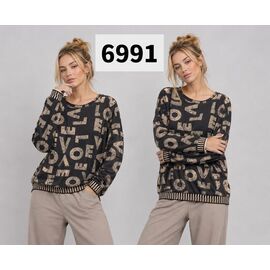 Светр жіночий 6991 black р.50-58 "VERJINIA" недорого оптом від прямого постачальника