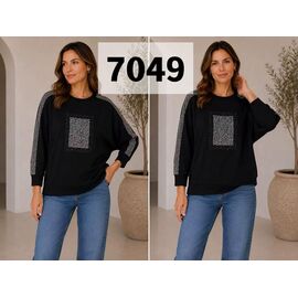 Светр жіночий 7049 black р.48-56 "VERJINIA" недорого оптом від прямого постачальника