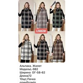 Фотография Жилетка женская L982 mix р.58-62 "VERJINIA" недорого оптом от прямого поставщика