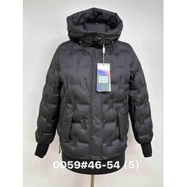 Фотография Куртка женская демисезонная 0059 black р.46-54 "Jacket" недорого оптом от прямого поставщика