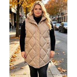 Фотография Жилетка женская 6605 beige р.52-60 "Jacket" недорого оптом от прямого поставщика