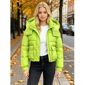 Фотография Куртка женская демисезонная B2605 green р.L-2XL "Jacket" недорого оптом от прямого поставщика