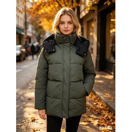 Фотография Куртка женская демисезонная B288 green р.M-2XL "Jacket" недорого оптом от прямого поставщика