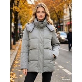 Фотография Куртка женская демисезонная B288 grey р.M-2XL "Jacket" недорого оптом от прямого поставщика