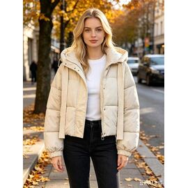 Фотография Куртка женская демисезонная B9209 beige р.L-2XL "Jacket" недорого оптом от прямого поставщика