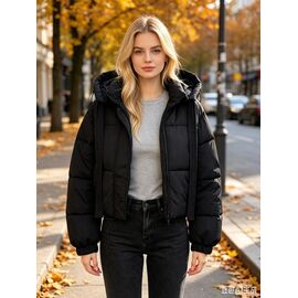 Фотография Куртка женская демисезонная B9209 black р.L-2XL "Jacket" недорого оптом от прямого поставщика