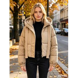 Фотография Куртка женская демисезонная B9209 d.beige р.L-2XL "Jacket" недорого оптом от прямого поставщика
