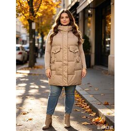 Фотография Жилетка женская M6602 beige р.52-60 "Jacket" недорого оптом от прямого поставщика