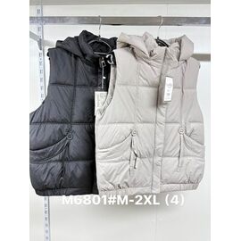 Фотография Жилетка женская M6801 grey р.M-2XL "Jacket" недорого оптом от прямого поставщика