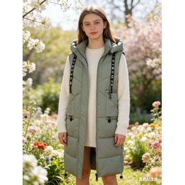 Фотография Жилетка женская M730 green р.40-48 "Jacket" недорого оптом от прямого поставщика