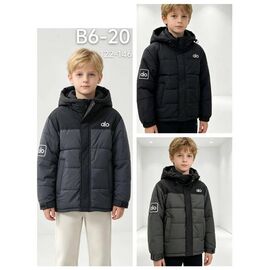 Куртка дитяча демісезонна на хлопчика B6-20 black р.6-11 "WHITE" недорого оптом від прямого постачальника