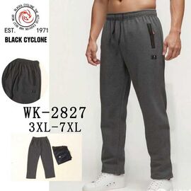 Фотография Штаны спортивные мужские 2827 black р.3XL-7XL "Hoan" недорого оптом от прямого поставщика