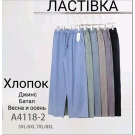 Штани спортивні жіночі A4118-2 mix р.5XL-8XL "Hoan" недорого оптом від прямого постачальника