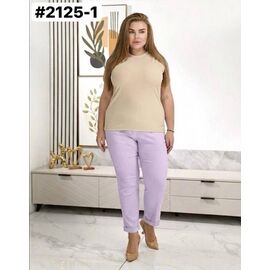 Фотография Штаны женские летние 2125-1 lilac р.50-54 "ZLATA" недорого оптом от прямого поставщика