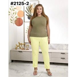 Фотография Штаны женские летние 2125-2 yellow р.50-54 "ZLATA" недорого оптом от прямого поставщика