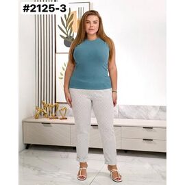 Фотография Штаны женские летние 2125-3 white р.50-54 "ZLATA" недорого оптом от прямого поставщика